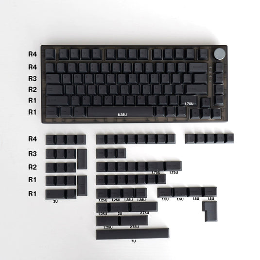 Full Black - 144 Cherry Keycap Set